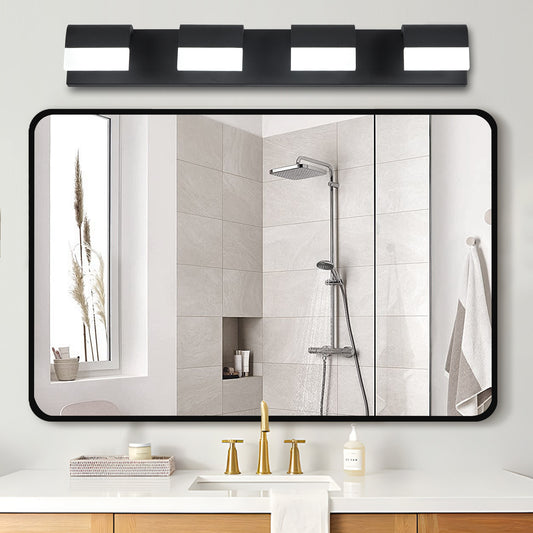 4-Light Matte Black Acrylic Vanity Light