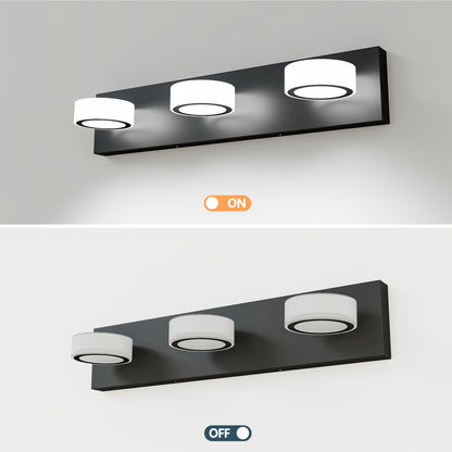 21" Black Round Acrylic LED Vanity Wall Light - view 5