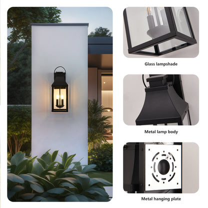 20" 2-Light Black Dusk to Dawn Outdoor Wall Light - view 5