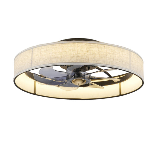 20" Matte Black Fabric Farmhouse Ceiling Fan with Remote