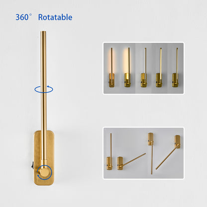 Gold Battery Operated LED Wall Sconce with Remote - view 6