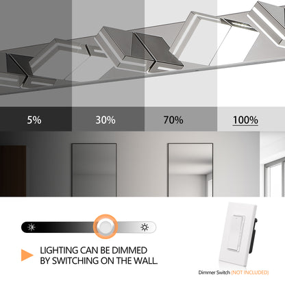 7-Light Chrome Minimalist LED Vanity Light - view 8