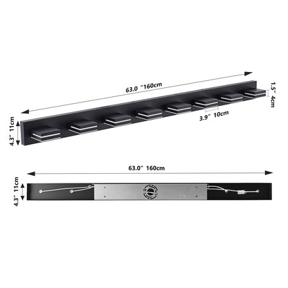 8-Light Black LED Bathroom Vanity Light - view 9