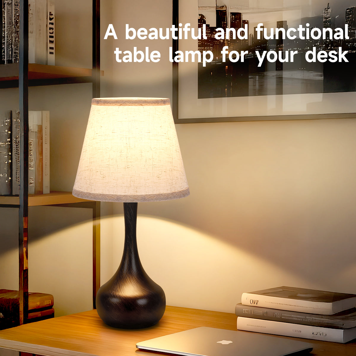 Black & Gold Touch Bedside Table Lamp, Set of 2 - view 4