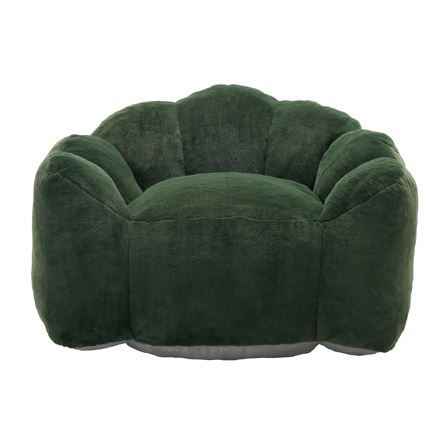 Lotus Faux Fur Bean Bag Sofa – Green
