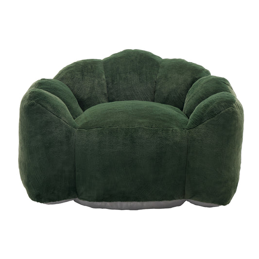 Lotus Faux Fur Bean Bag Sofa – Green