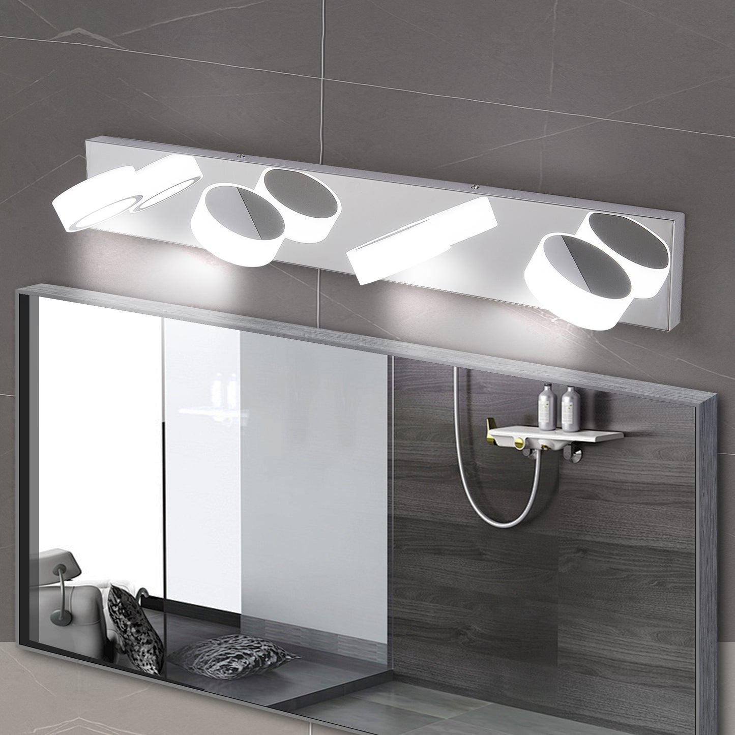 29" Modern 4-Light Chrome LED Vanity Light - view 2