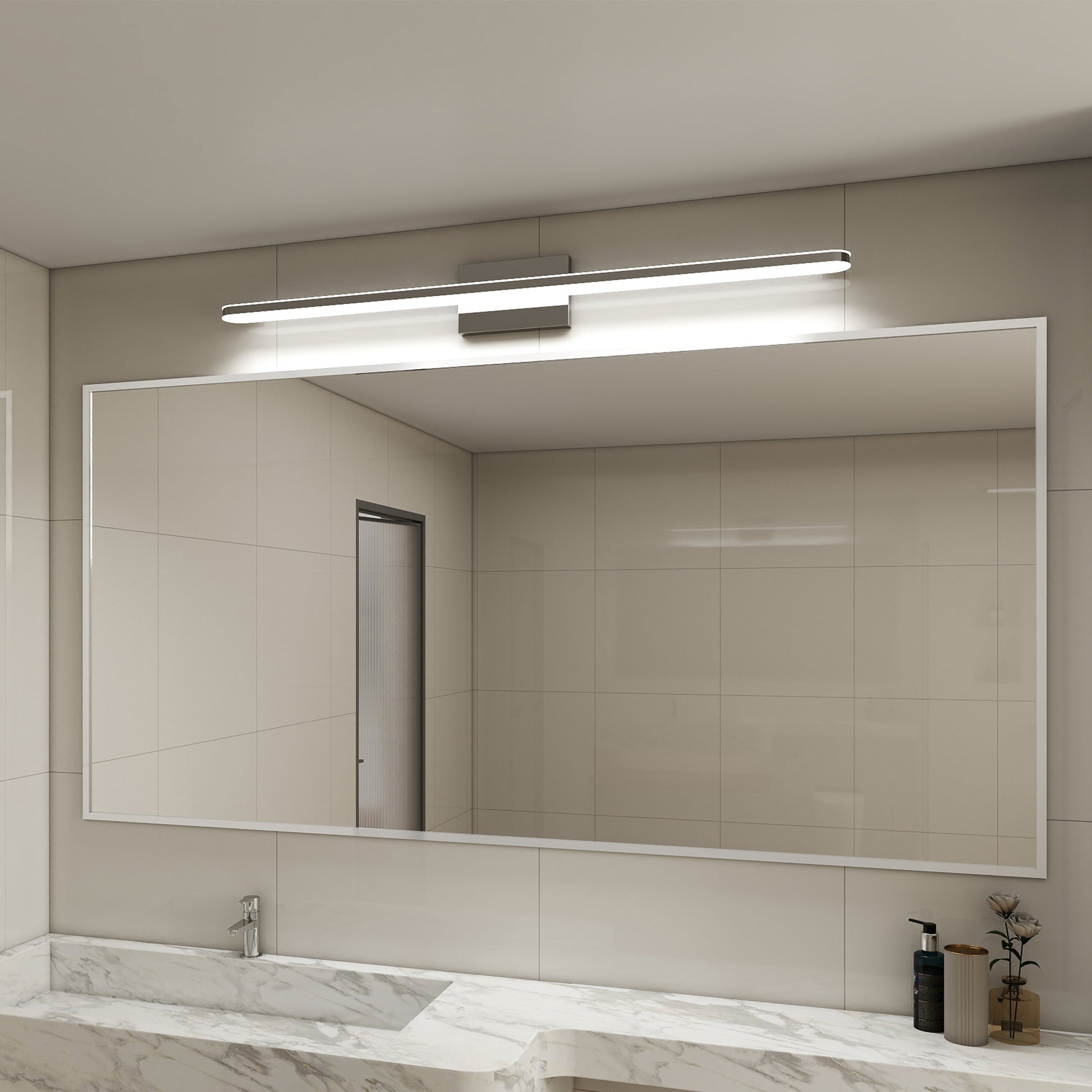 39" Modern Chrome LED Bathroom Vanity Light - view 4