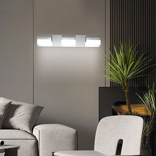 3-Light Chrome LED Vanity Wall Light