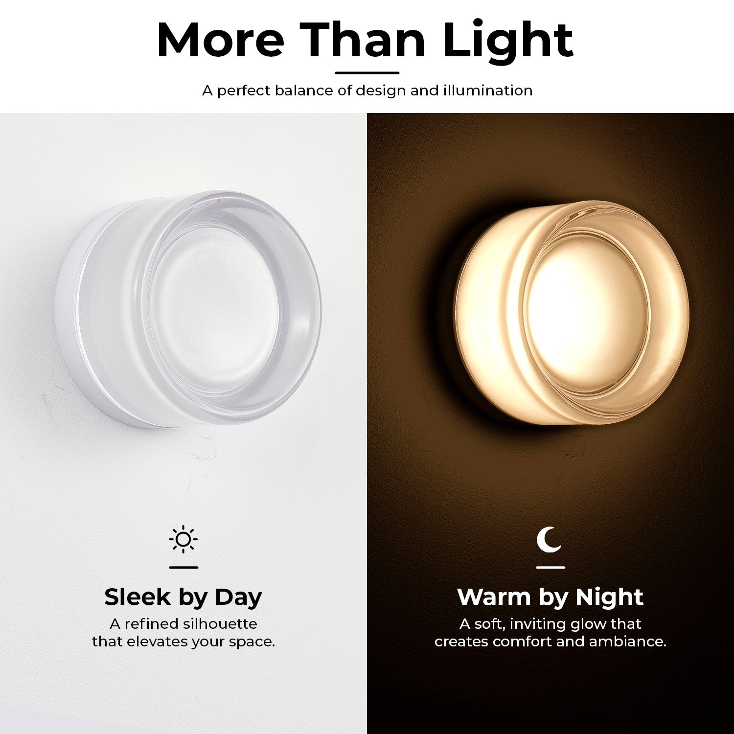 White Round Glass LED Indoor Outdoor Wall Light - view 6