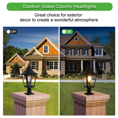 21"H Black Outdoor Post Lantern Light, Set of 2 - view 5