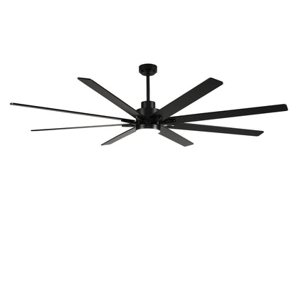 84" Matte Black Plywood Ceiling Fan with Dimmable LED - view 21