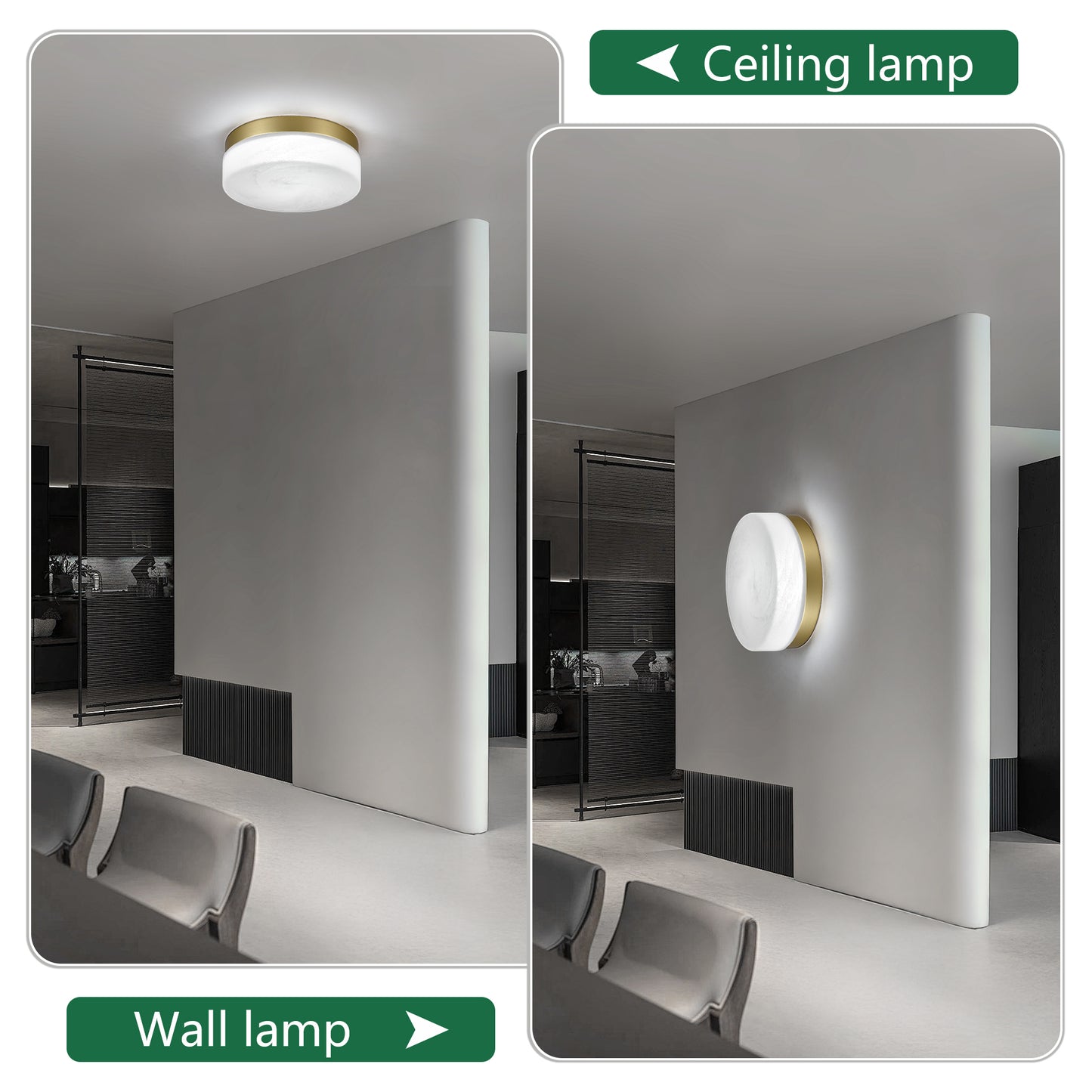 12" Gold Round LED Flush Mount Ceiling Light - view 5