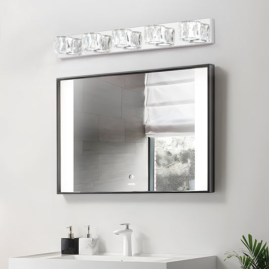35" 5-Light Chrome Crystal LED Vanity Light - view 2