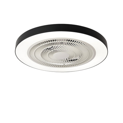 Matte Black Flush Mount Ceiling Fan with Dimmable LED - view 16