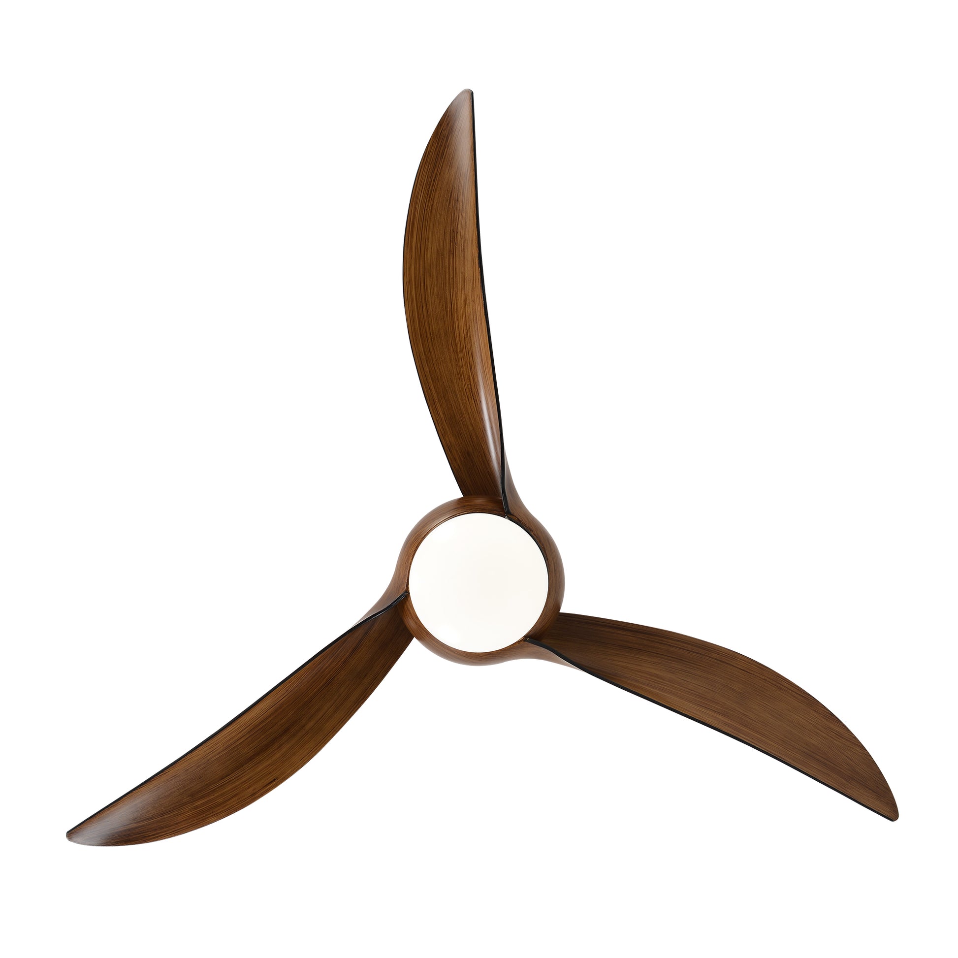 52" Wood Finish Ceiling Fan with LED Light and Remote - view 19