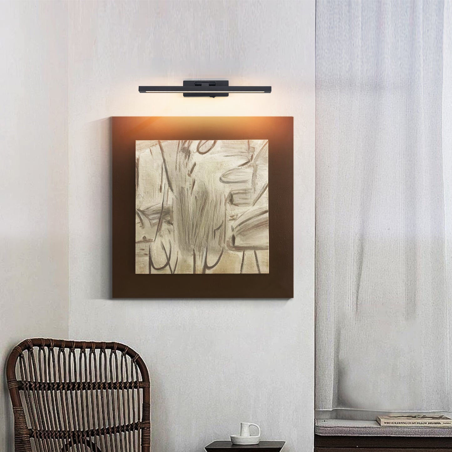 16" Black Battery Operated Picture Light with Remote - view 2