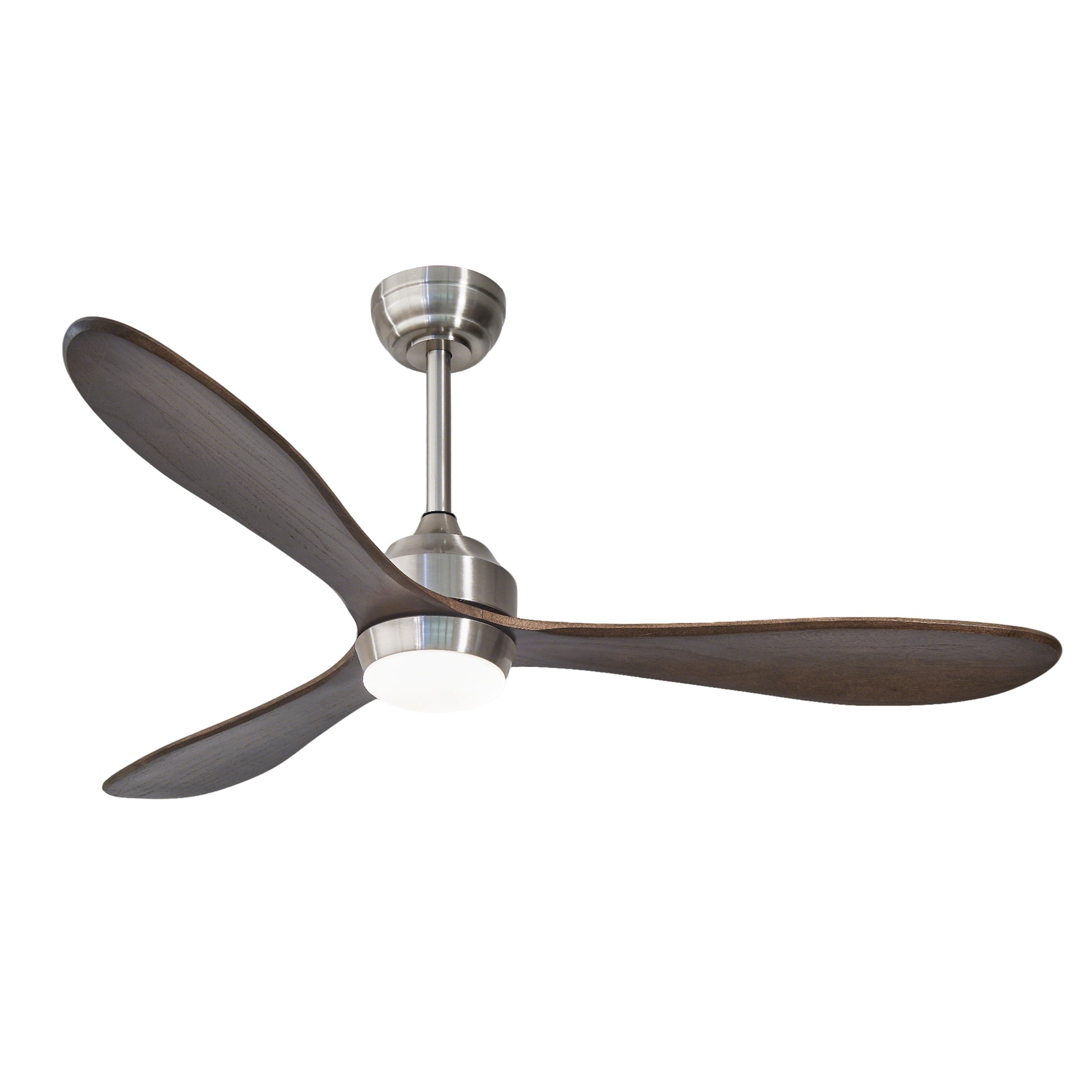 52" Nickel Solid Wood Ceiling Fan with Remote