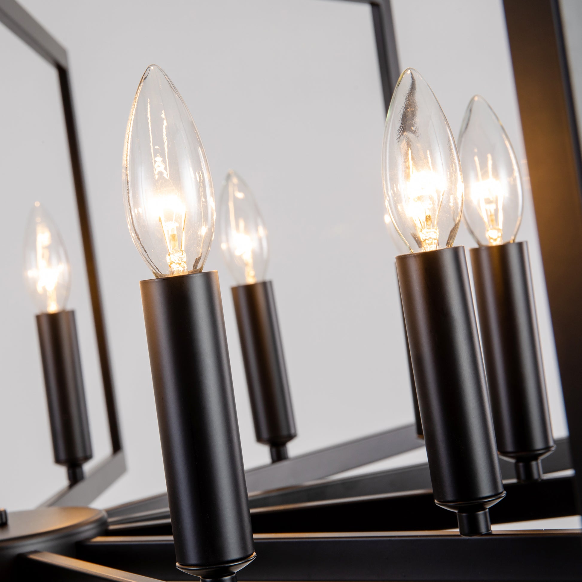 12-Light Matte Black Tiered Lantern Farmhouse Chandelier - view 13