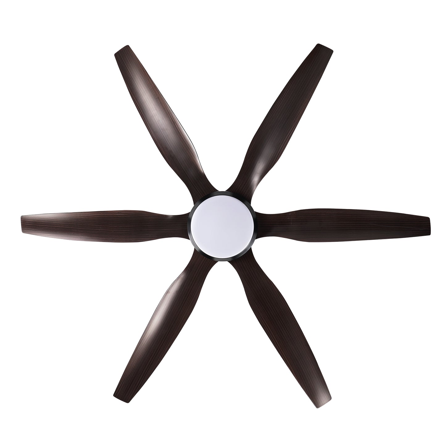 56" Matte Black 6-Blade Ceiling Fan with Remote - view 15