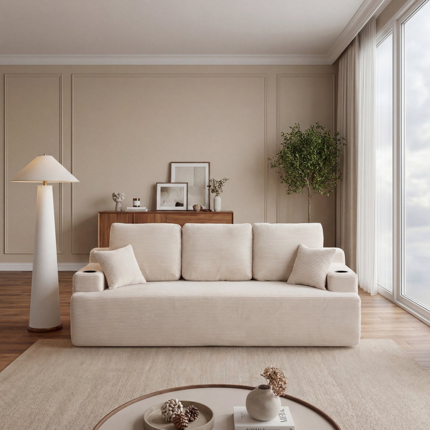 White 3-Seater Sofa