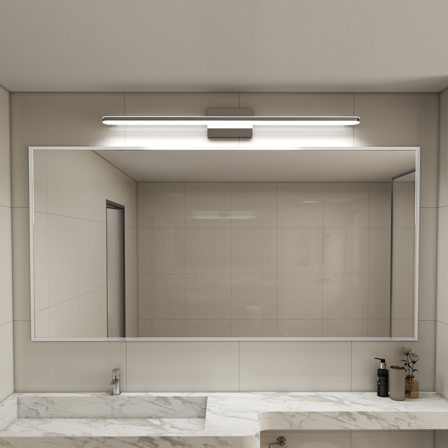 39" Modern Chrome LED Bathroom Vanity Light - view 3