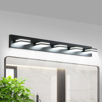 5-Light Black Minimalist LED Vanity Light - view 4