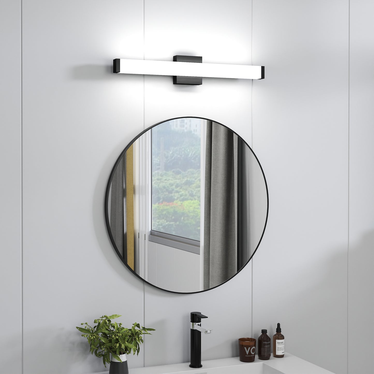 25" Black LED Bathroom Vanity Light - view 4