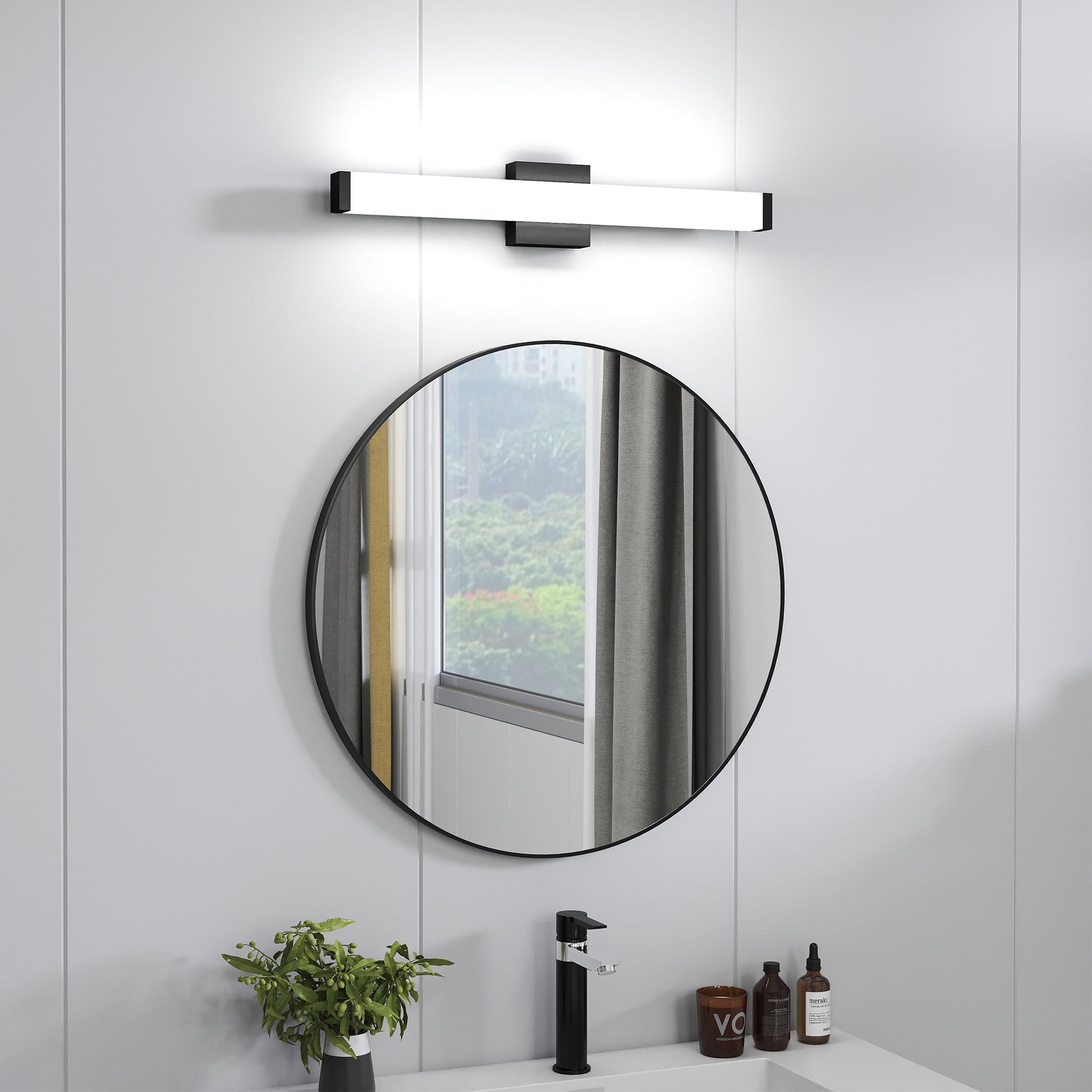25" Black LED Bathroom Vanity Light - view 4
