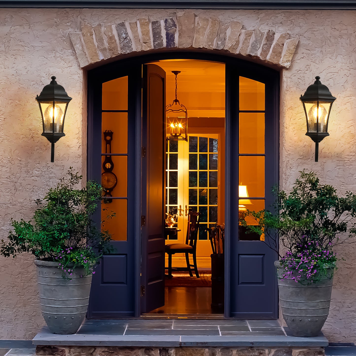 Glass Outdoor Wall Light