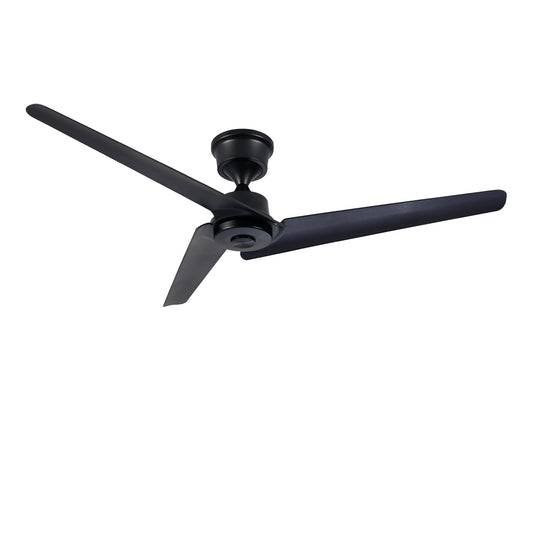 52" Black 3-Blade Ceiling Fan with Remote