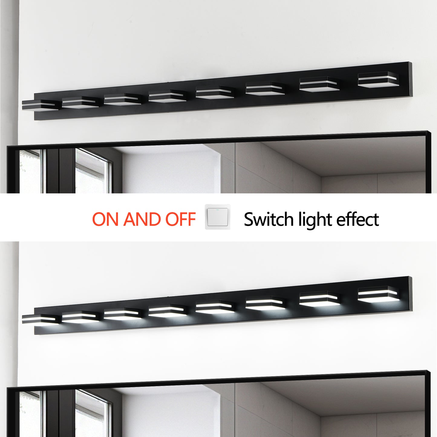 8-Light Black LED Bathroom Vanity Light - view 7