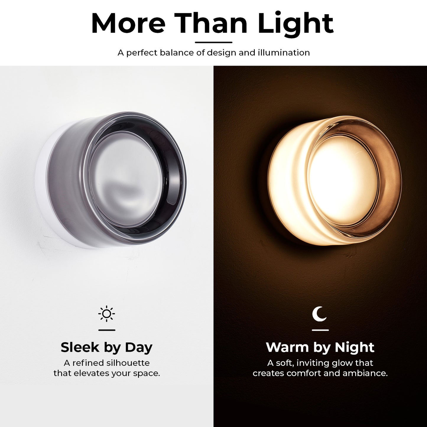 Minimalist Smoke Grey Round LED Wall Light - view 6