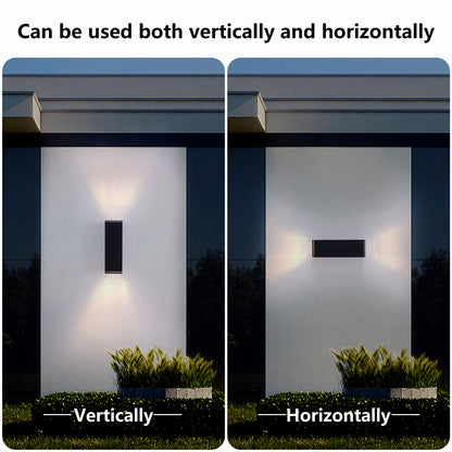 18" Matte Black Outdoor Wall Light, Set of 2 - view 5