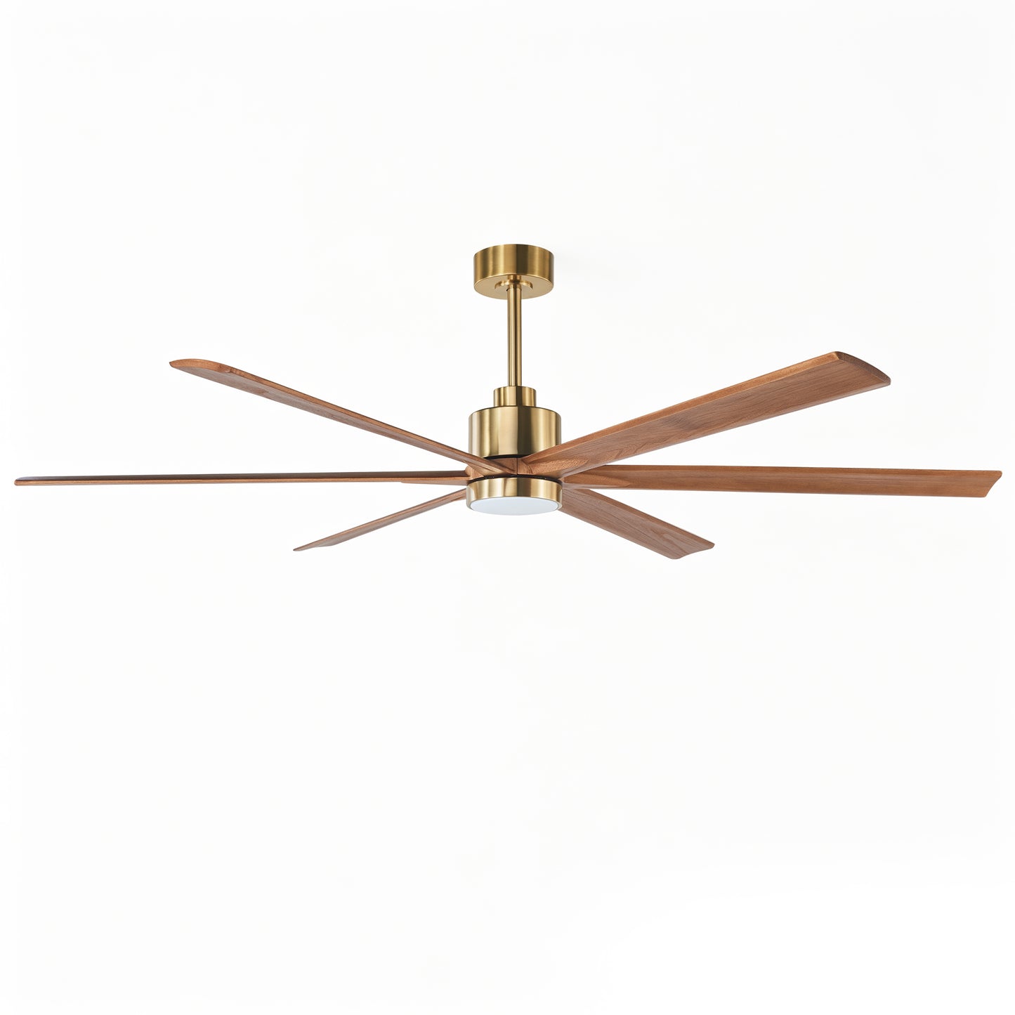 70" Gold & Walnut Solid Wood Ceiling Fan with Light - view 21