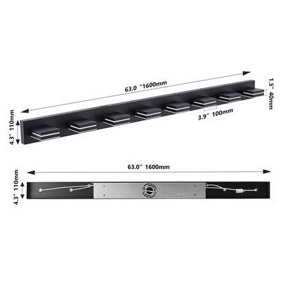 8-Light Black LED Bathroom Vanity Light - view 10