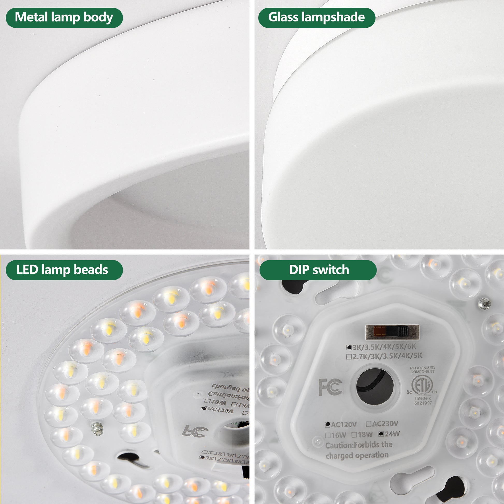 12" White LED Flush Mount Ceiling Light - view 7