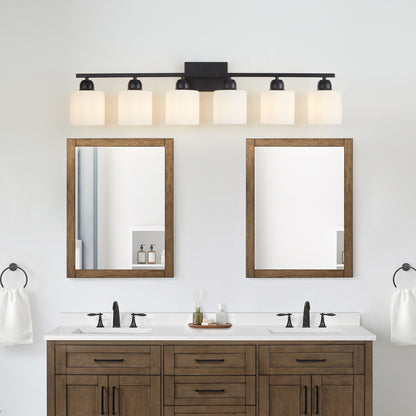 38" 6-Light Matte Black Vanity Light - view 2