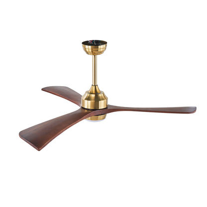 52" Gold Solid Wood Ceiling Fan with Remote - view 22