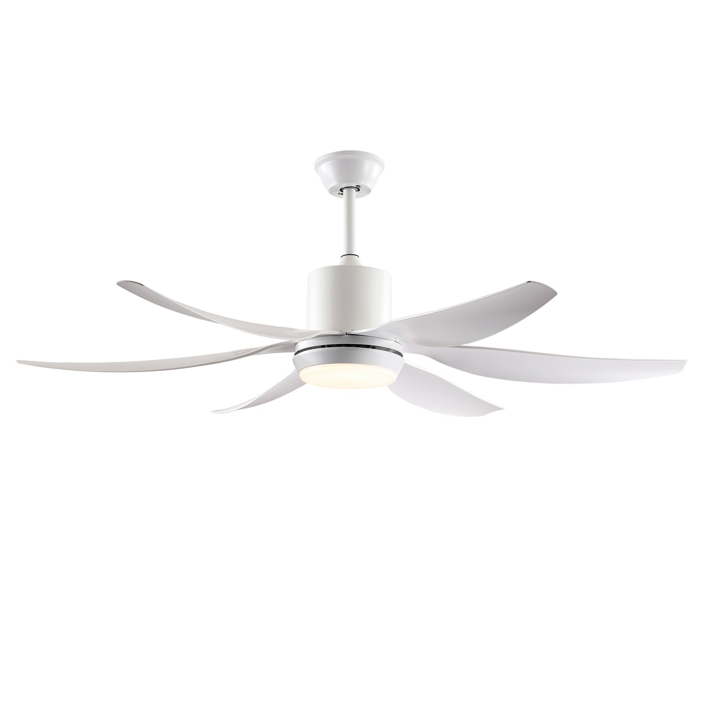 56" White 6-Blade Ceiling Fan with Remote - view 13