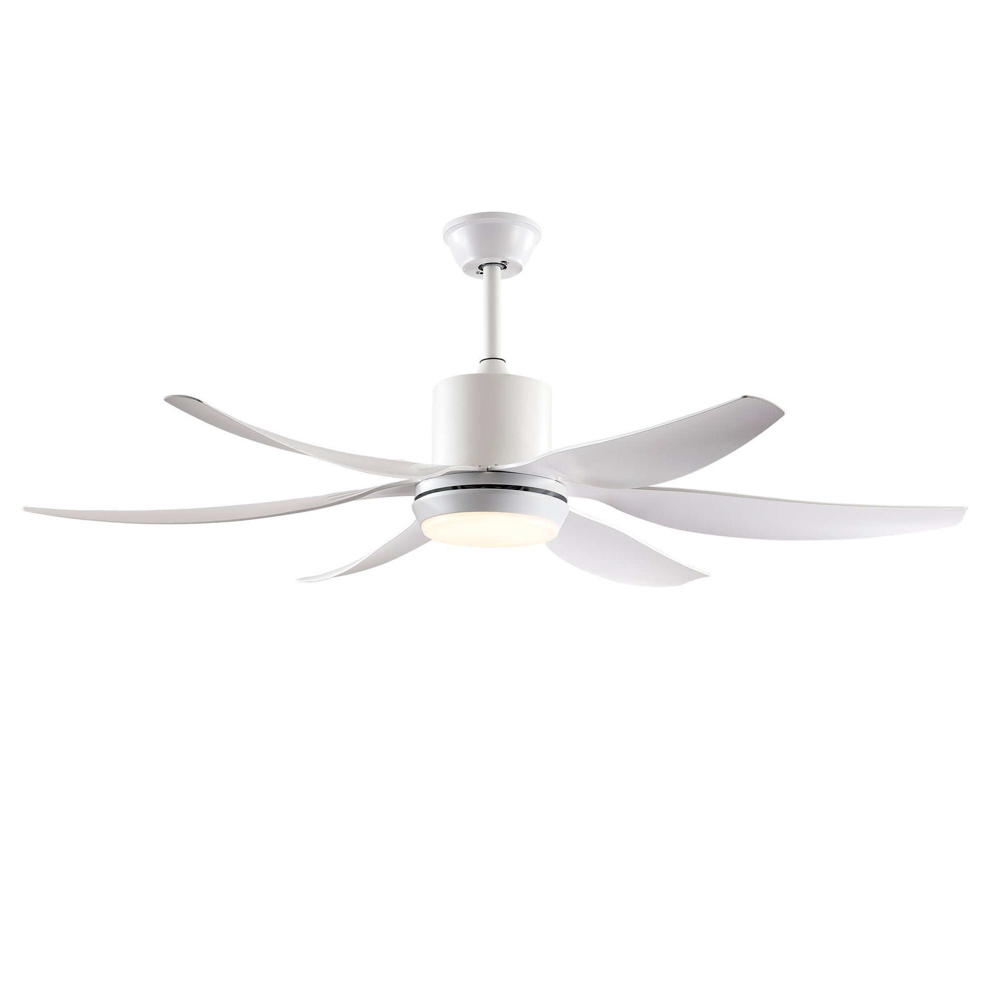 56" White 6-Blade Ceiling Fan with Remote - view 13