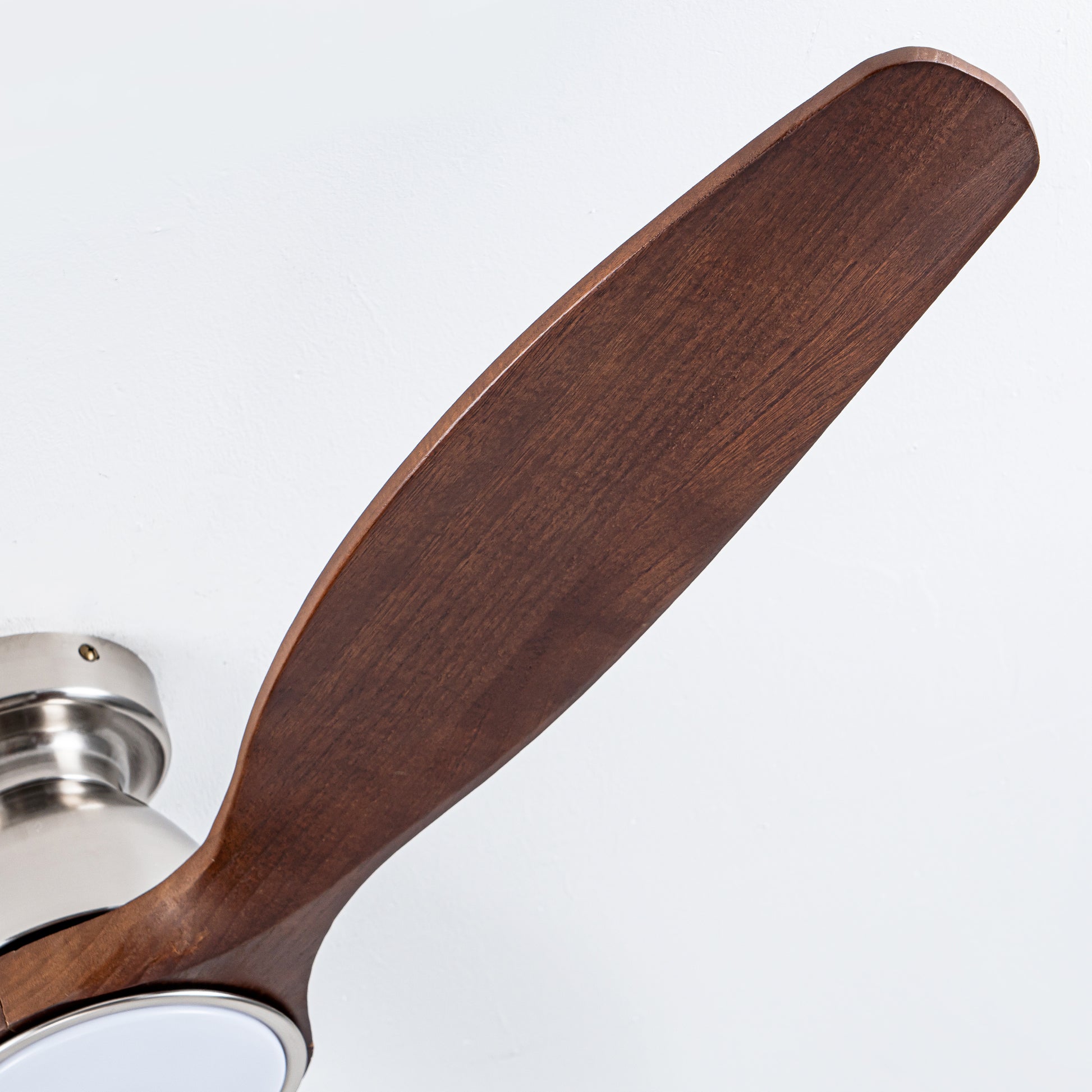 52" Walnut Solid Wood Flush Mount Ceiling Fan - view 15