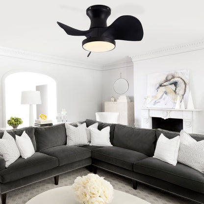 Matte Black Ceiling Fan with Light & Remote - view 8