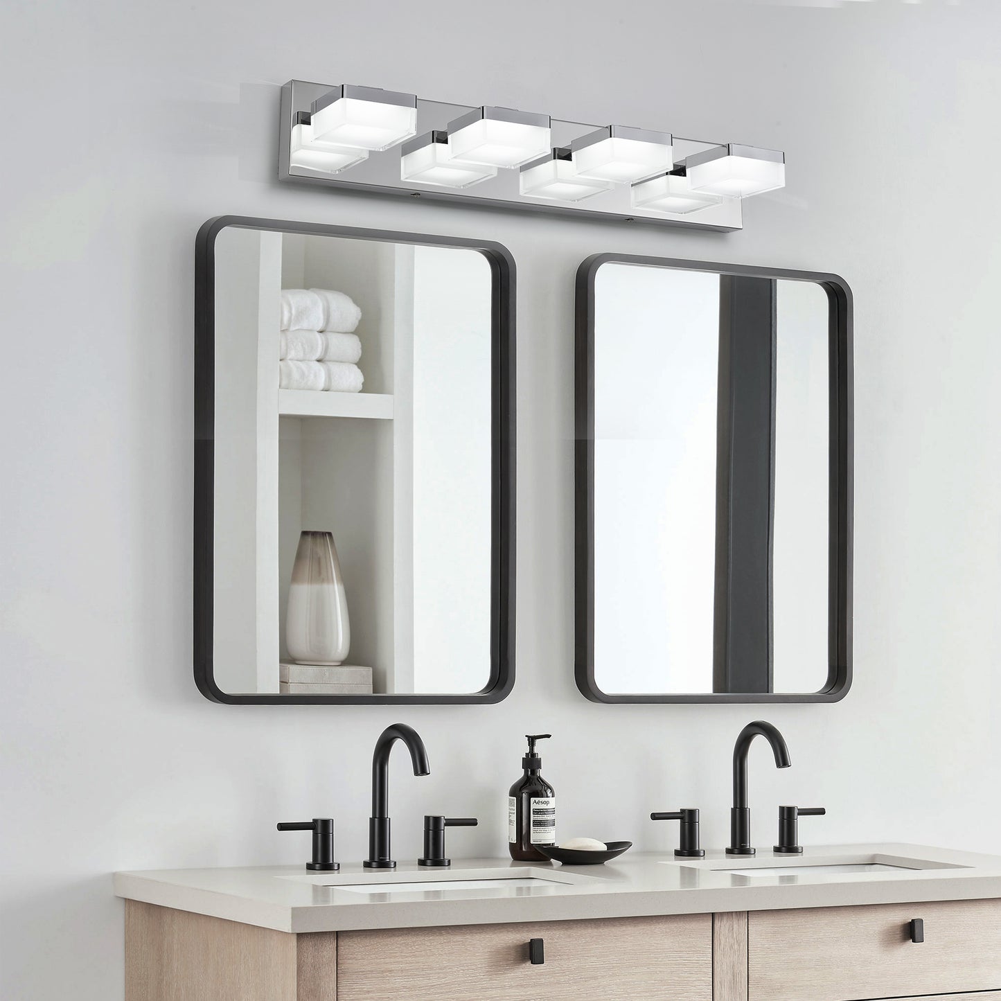 4-Light Chrome LED Bathroom Vanity Light - view 4