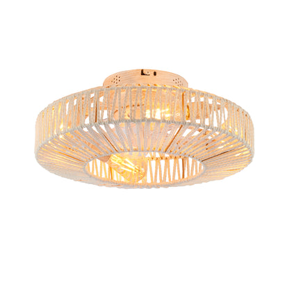 Matte White Rope Fan Light