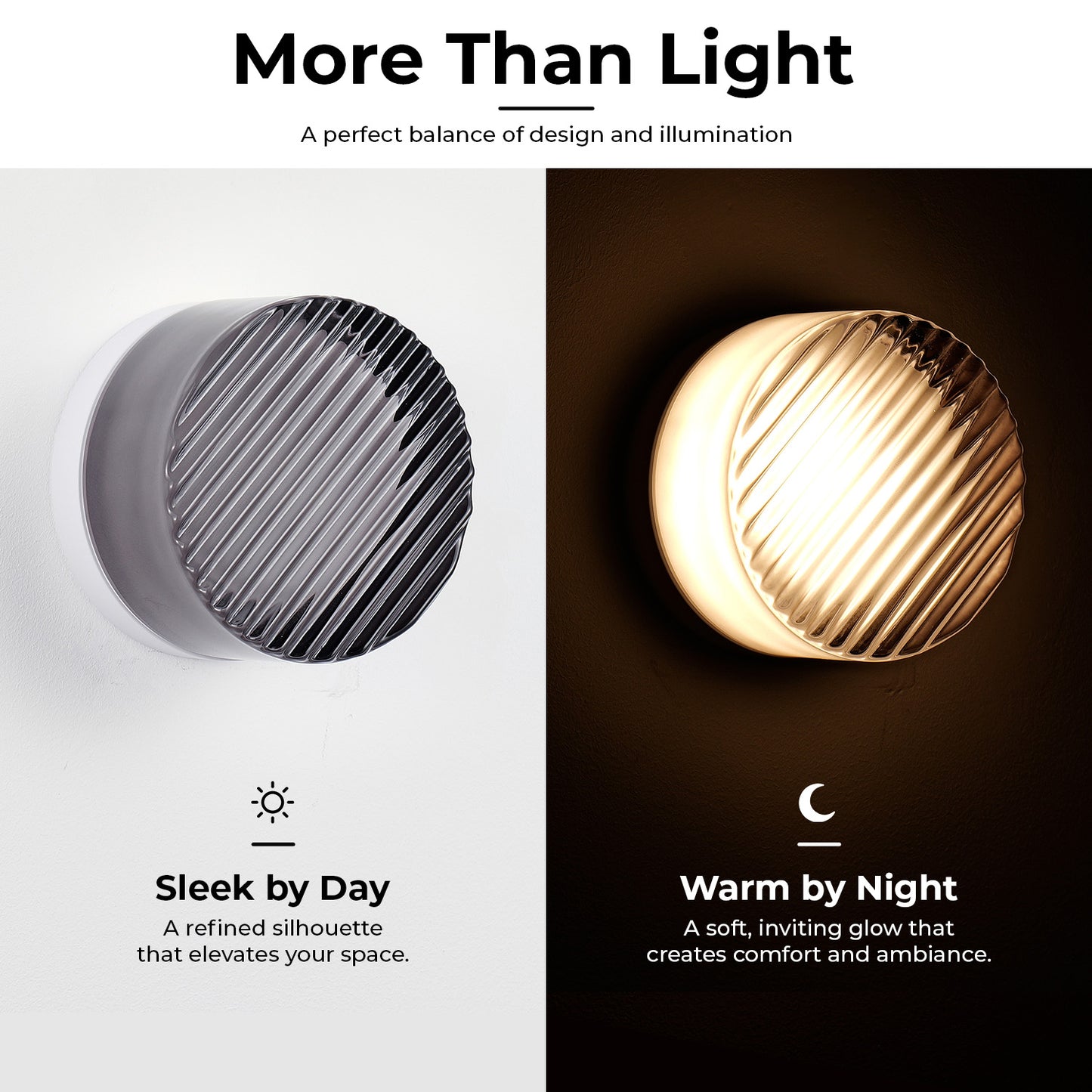 Smoke Grey Round Glass LED Wall Light - view 4