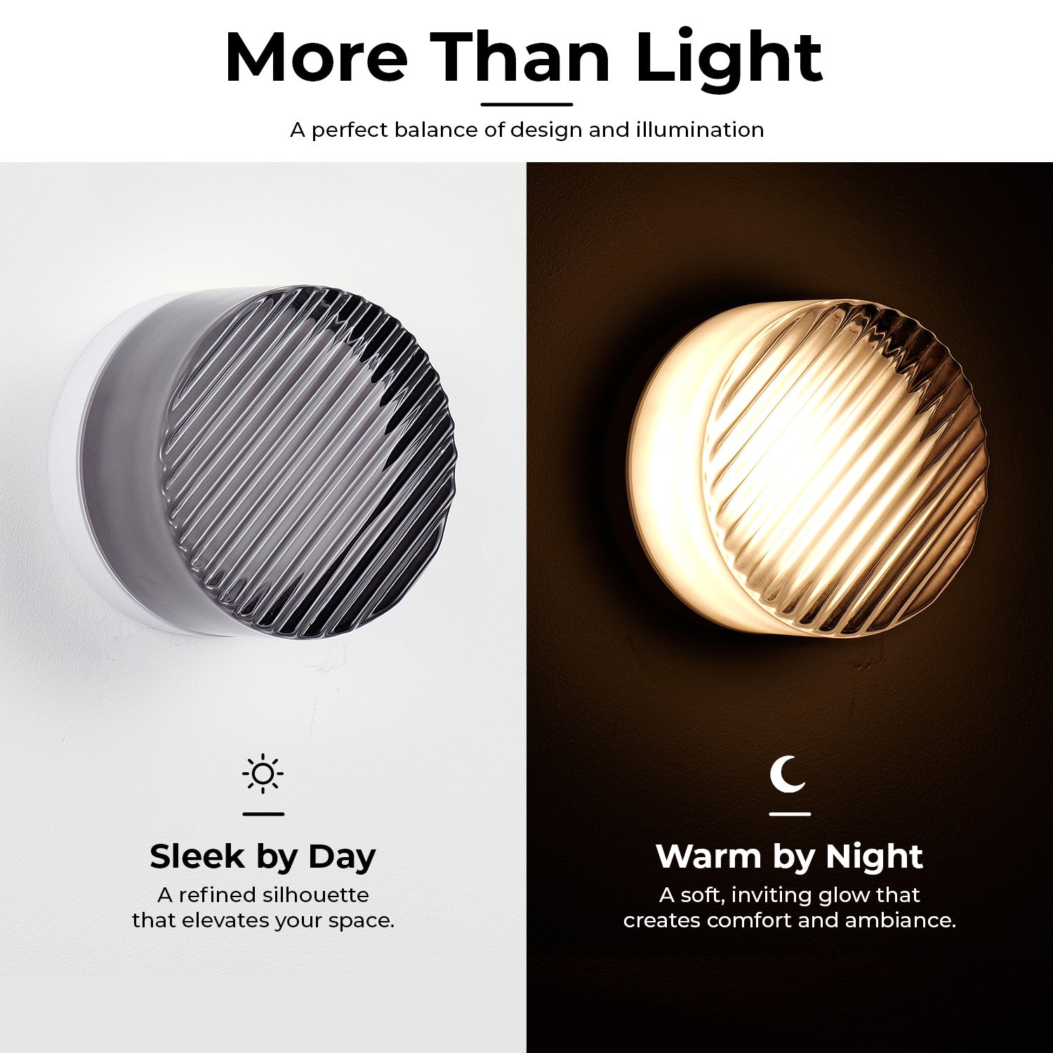 Smoke Grey Round Glass LED Wall Light - view 4
