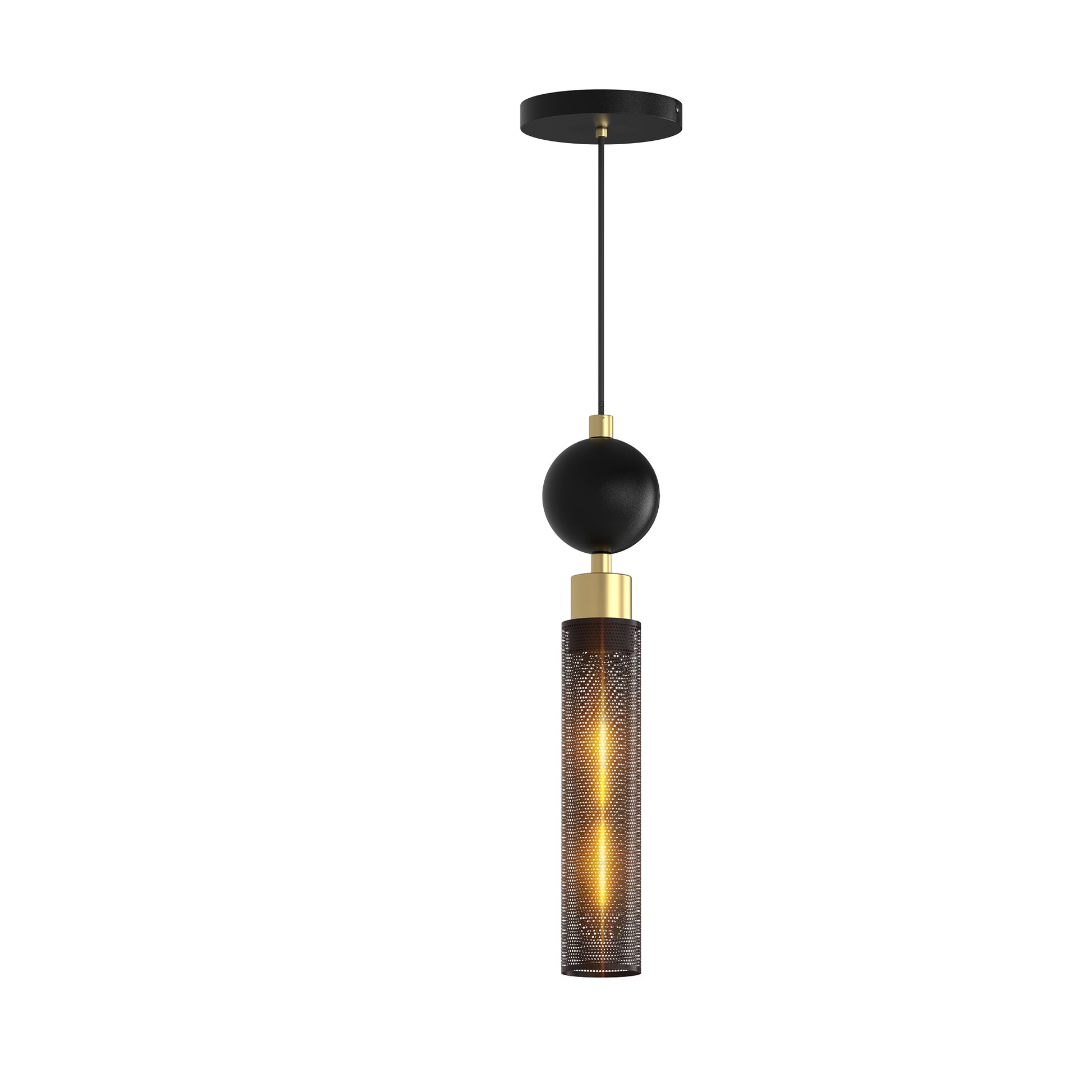 Black Wrought Iron Pendant Chandelier with Adjustable Cord - view 9