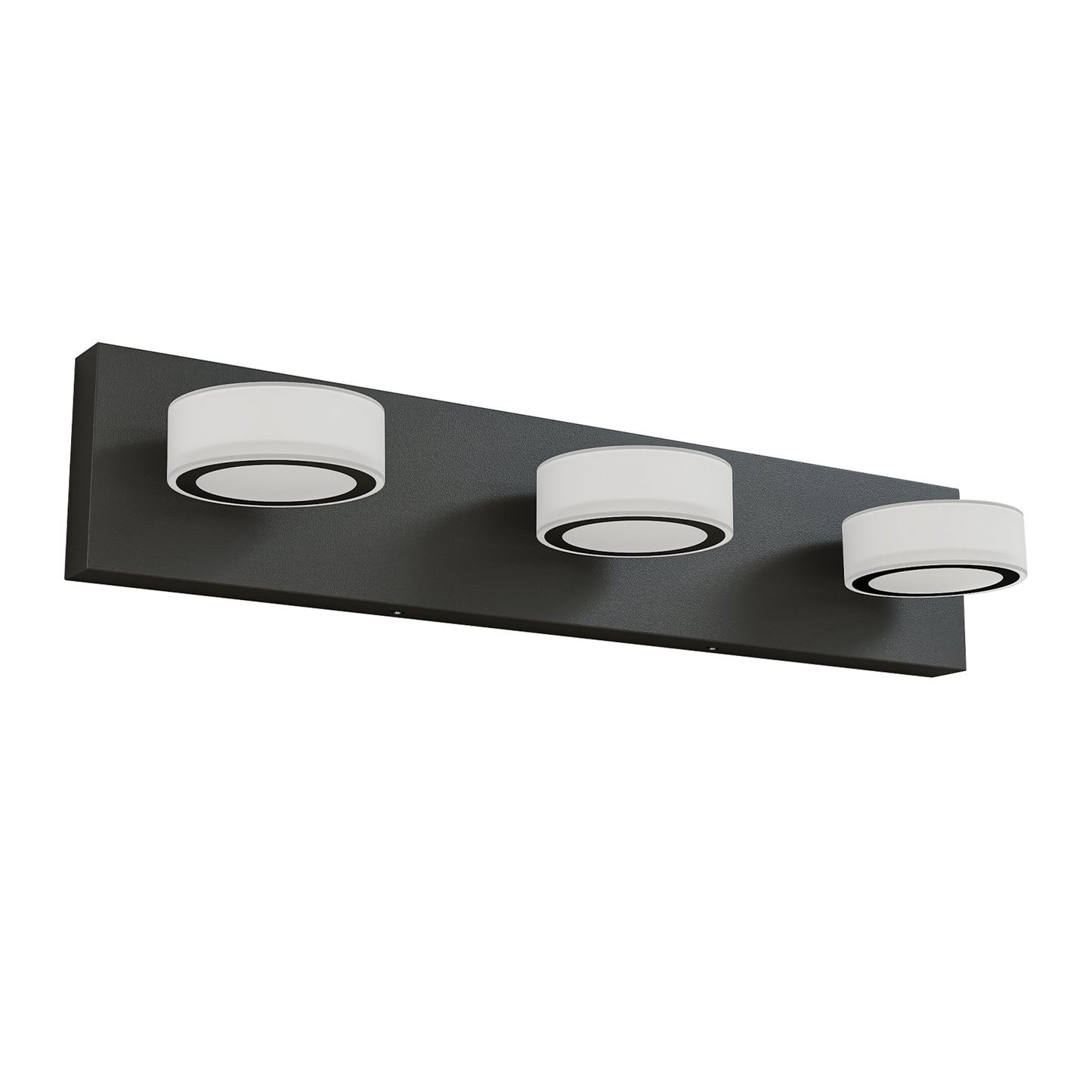 21" Black Round Acrylic LED Vanity Wall Light - view 9
