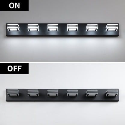 39" 6-Light Black Acrylic LED Vanity Light - view 8